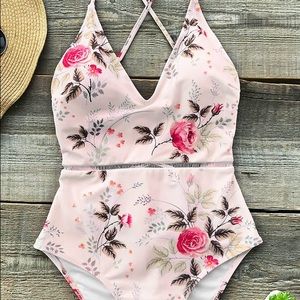 One piece floral swimsuit